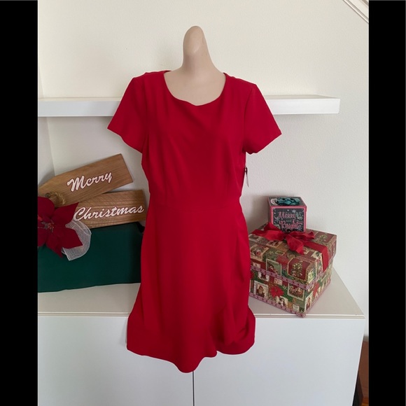 Liz Claiborne midi Red Dress - Picture 1 of 3
